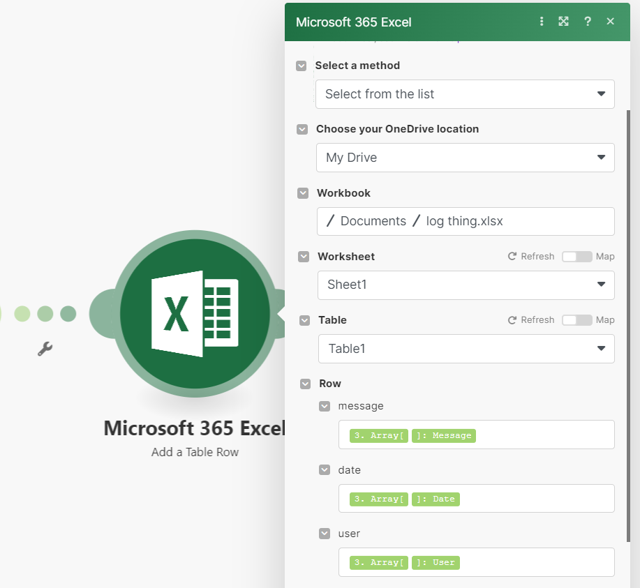 excel module added