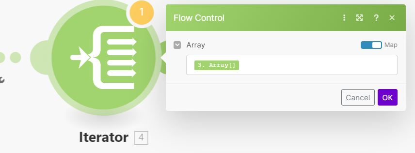 iterator module added with array as input