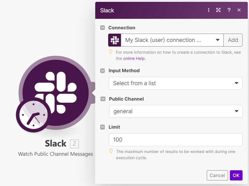 slack module added